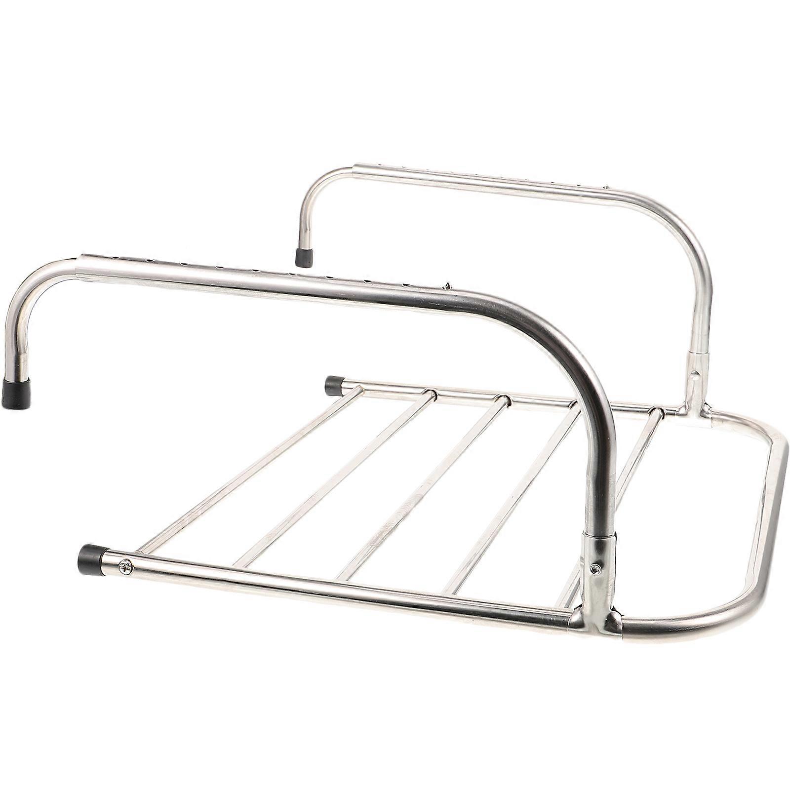 Silver Multifunctional Clothes Drying Rack for Indoor Use