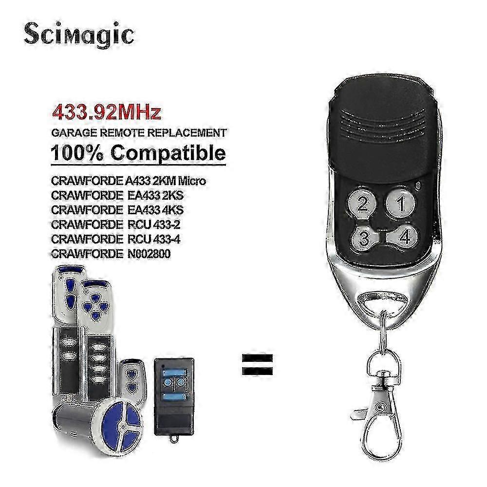 Normstahl Crawford Garage Remote Control, Rolling Code, 43392MHz, 2km Range