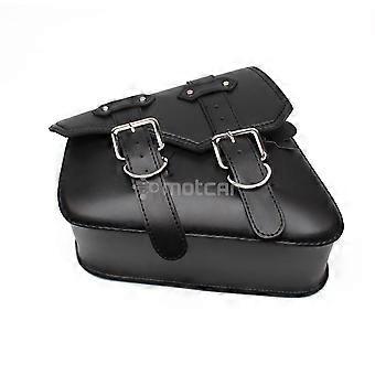 Motocicleta PU cuero Sillín Bolsas Equipaje Negro Izquierda + Derecha Lado Tool Bag para Honda Yamaha Harley Sportster XL 883 XL1200 Softail