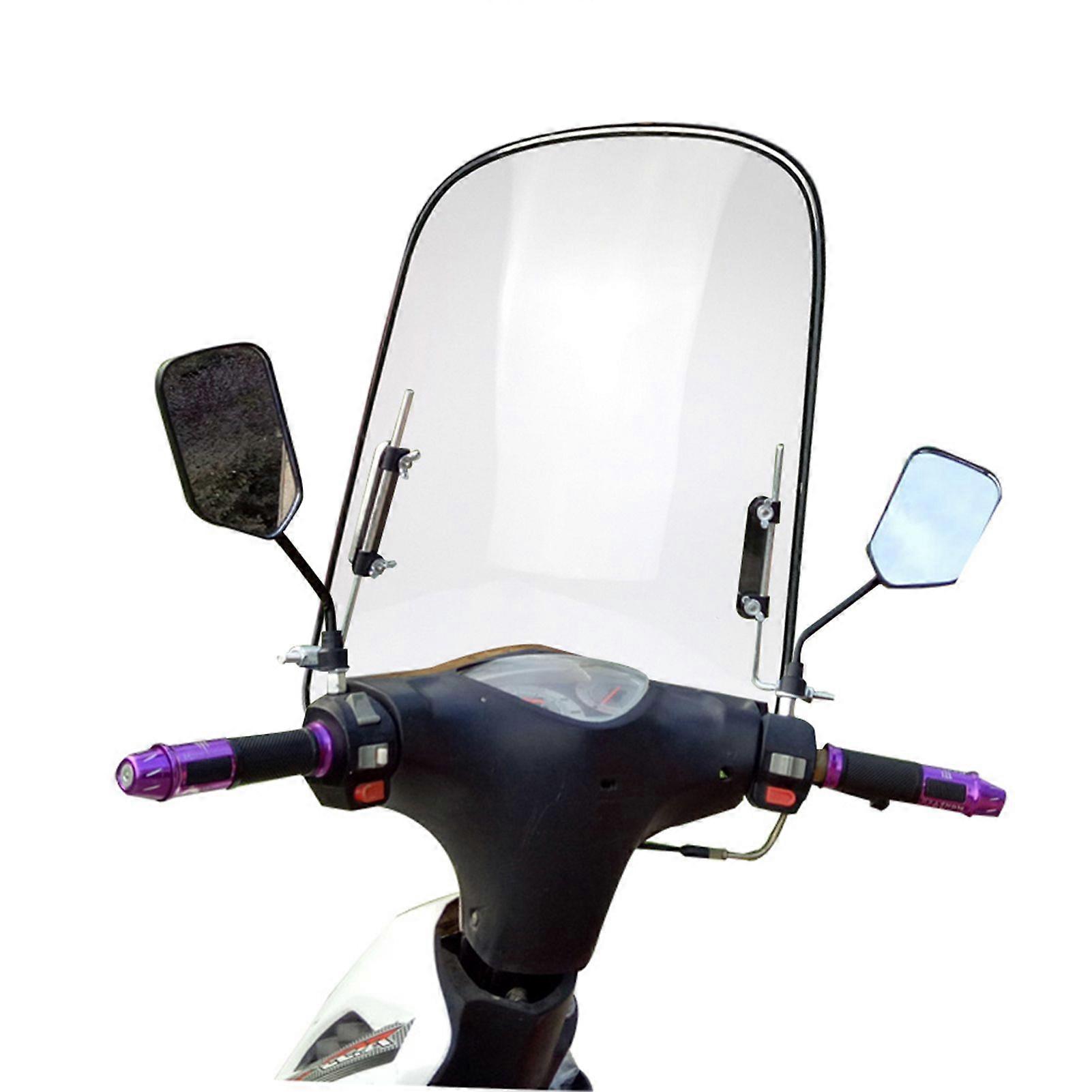 PC Plate Adjustable Windscreen Wind Deflector Motorcycle Windshield Extension Spoiler Widened Edging Wind Deflector