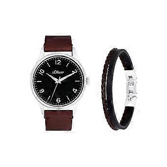 s.Oliver Montre Bracelet Cuir Montre Homme - Serti avec bracelet 2034689
