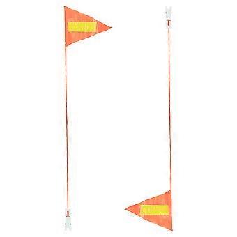 Bike Flag Ornament Wear-Resistant Bike Flag with Pole 6Pcs for Decoration