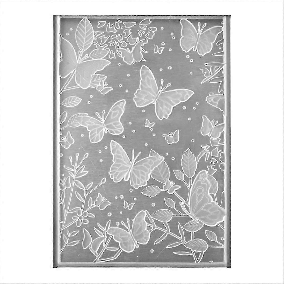 3D Embossing Folder,Textured Flower Leaf Butterfly Embossing Template