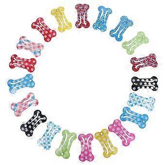 Hair Accessories for Pets Bone Shape Hair Claws for Dogs 60Pcs Random Colors