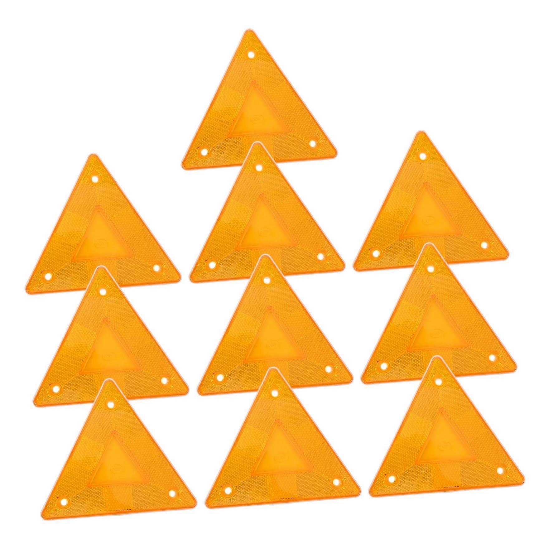 10pcs Reflective Warning Triangle Kit for Roadside Safety,  Visibility and Durable