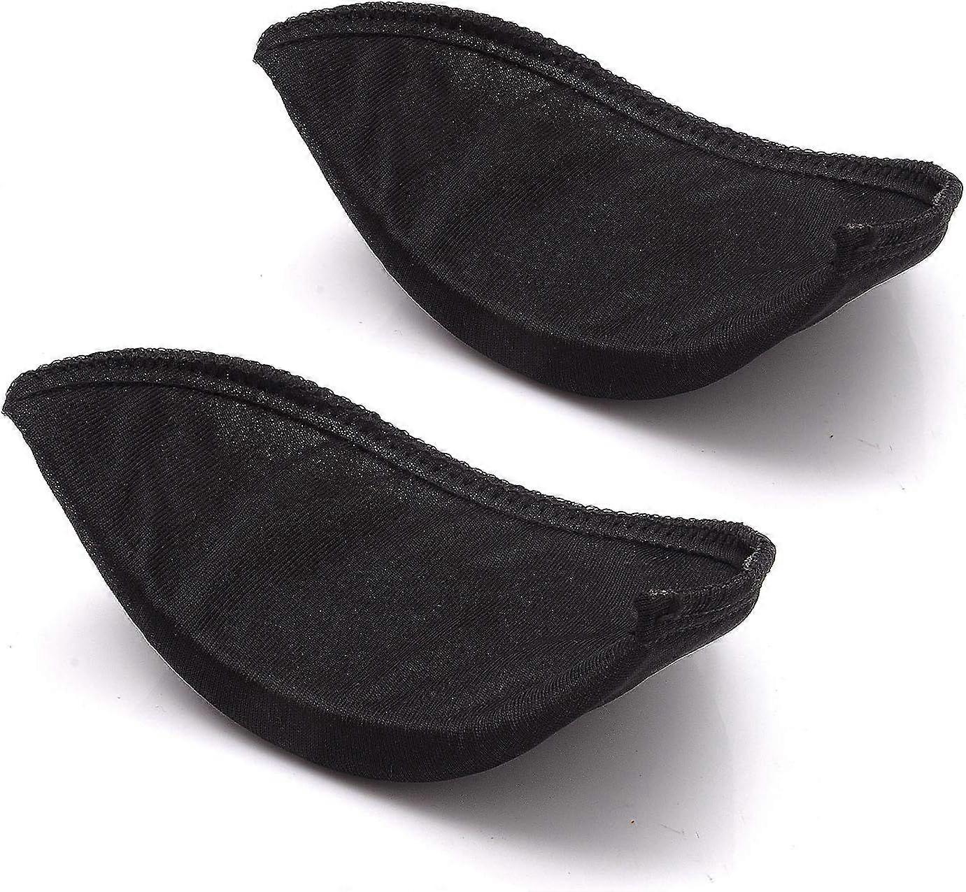 4-Pack Covered Shoulder Pads with Polyester Foam Padding, Black