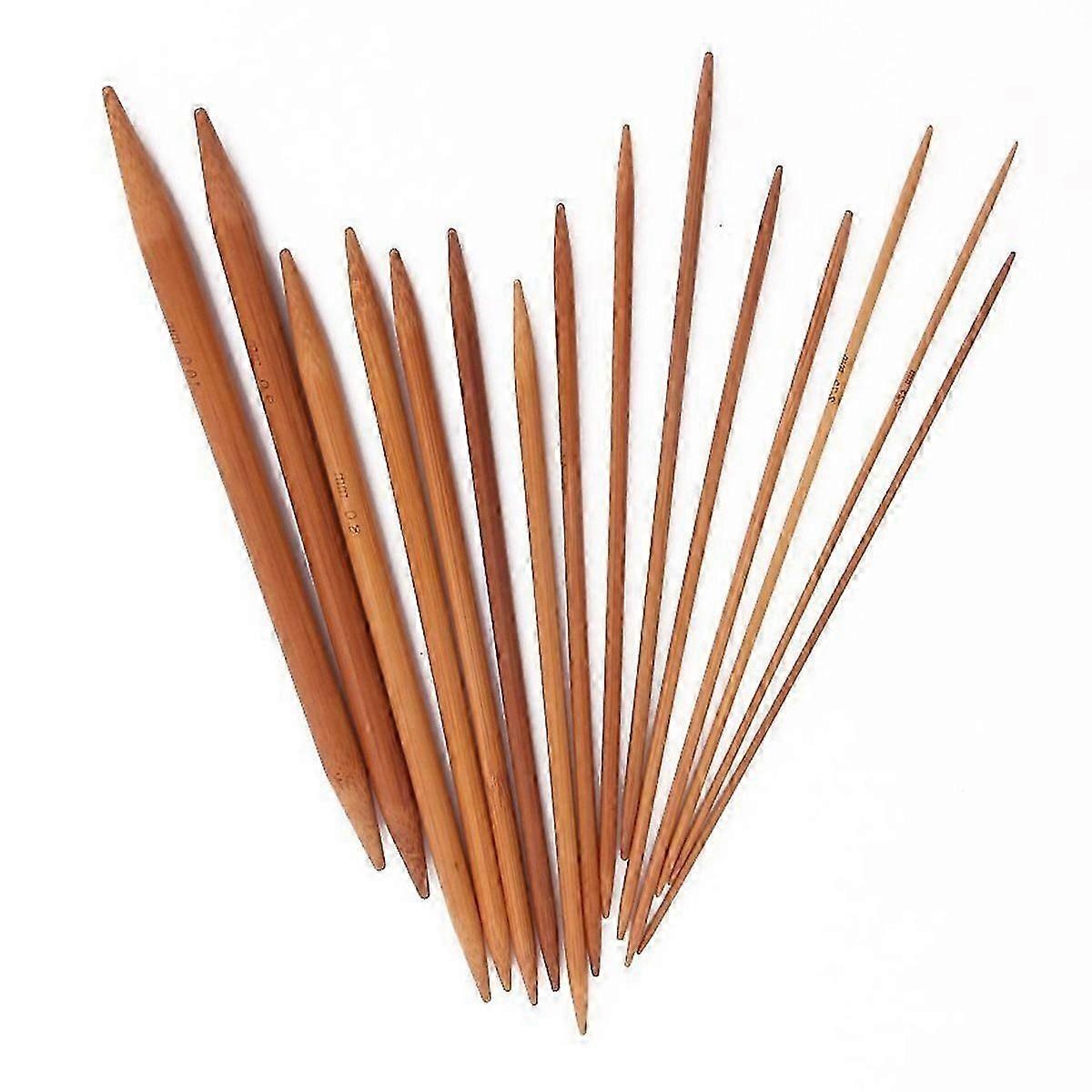 Carbonized Bamboo Knitting Needles for Smooth Crafting 15Sets Pack