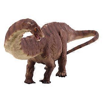 1pc Modelo de dinosaurio simulado realista estático marrón Estatua de Apatosaurus Libros de escritorio Adorno del gabinete de TV