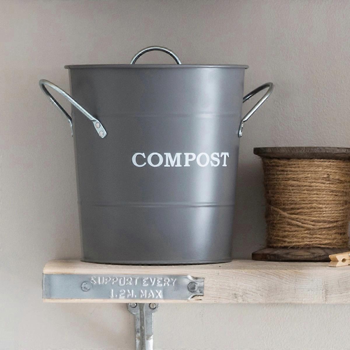 Compost Bin: 3.5 Litre Kitchen Compost Bin, Charcoal