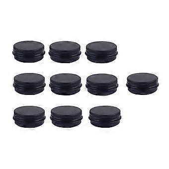 100Pcs Aluminum Jar 30Ml for Storage Use Black Leak-Proof Cosmetic Boxes