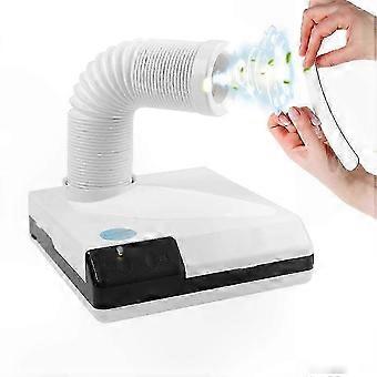 60W Quiet LED Nail Dust Vacuum for Salon and Home Use - Compact Manicure Collector (White)