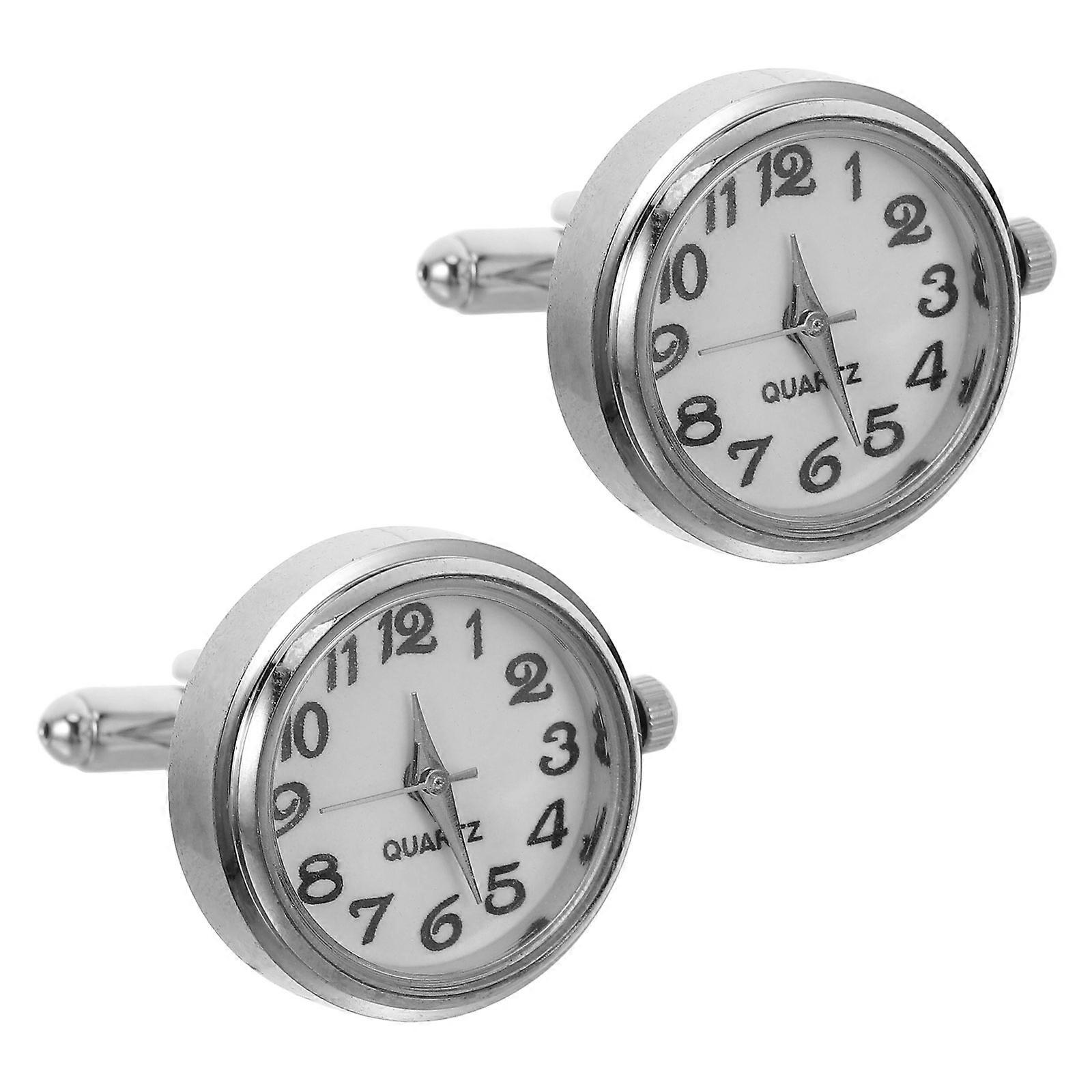 Mechanical Watch Cufflinks for Men 2Pcs Creative Sleeve Cuff Button