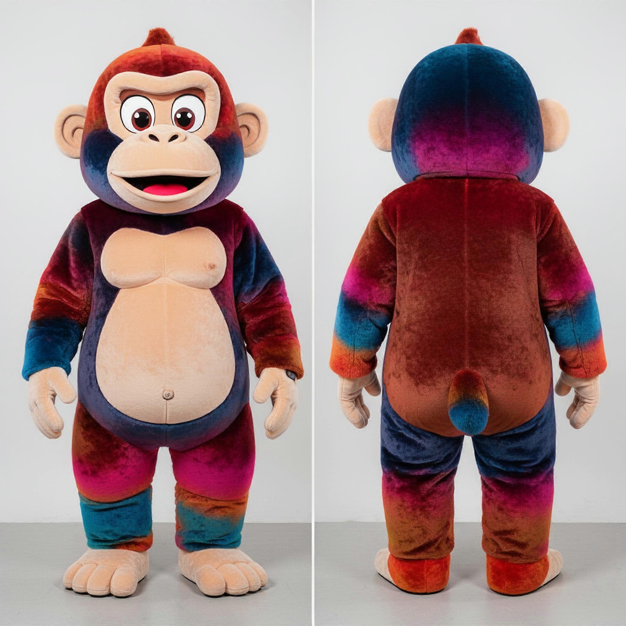 MASTICOT Moss Green Playful Gorilla Mascot