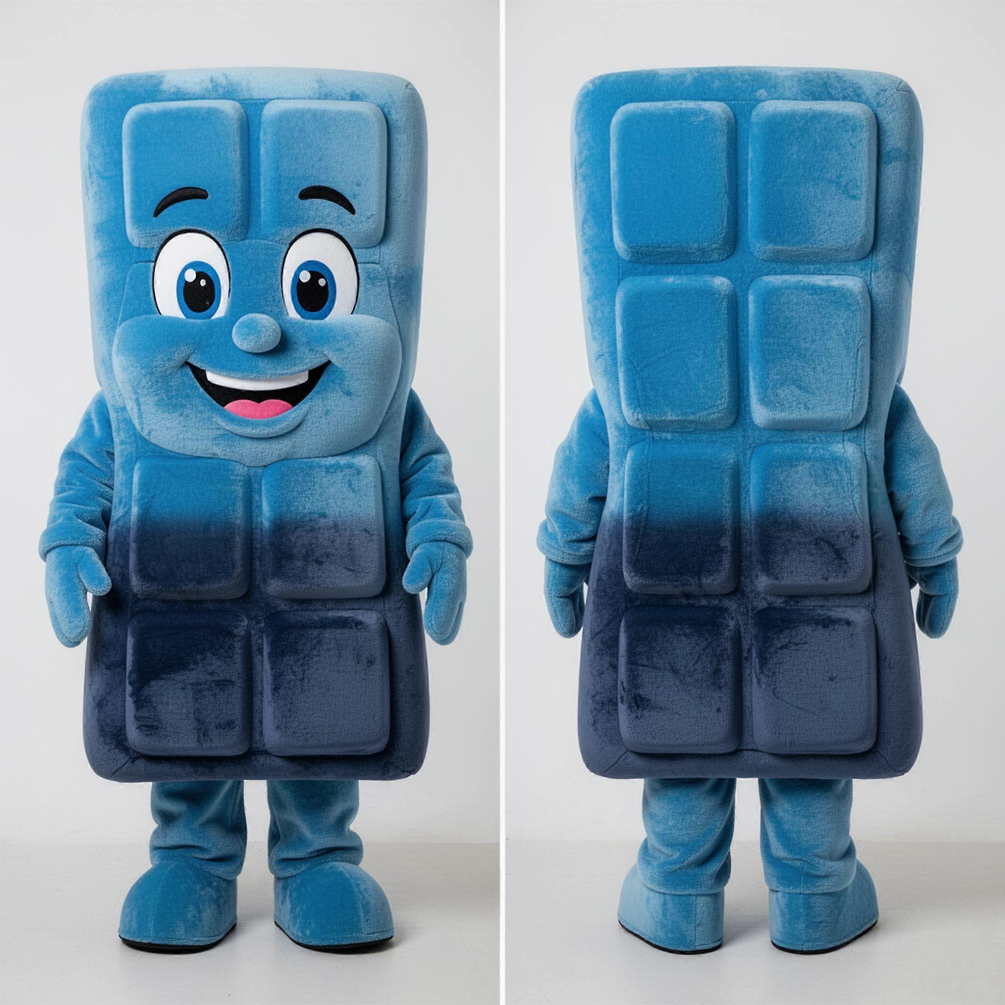 MASTICOT Velvety Blue Cartoon Chocolate Bars Mascot