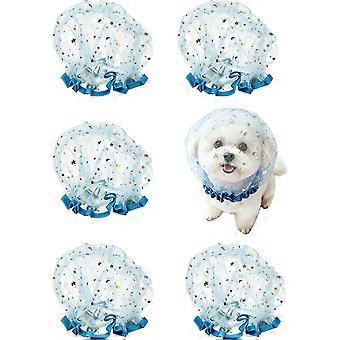 Muselière ajustable en maille pour chien (5 pièces), respirante et anti-fouinage | Filet léger et souple empêchant les chiens d'ingérer des débris au sol, idéal pour les promenades en extérieur.