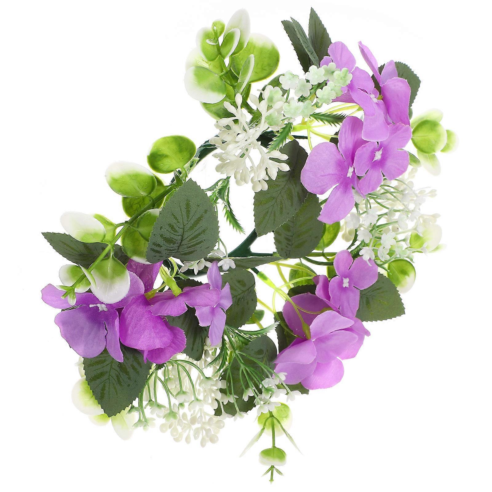Purple Artificial Candle Ring for Garden Decoration