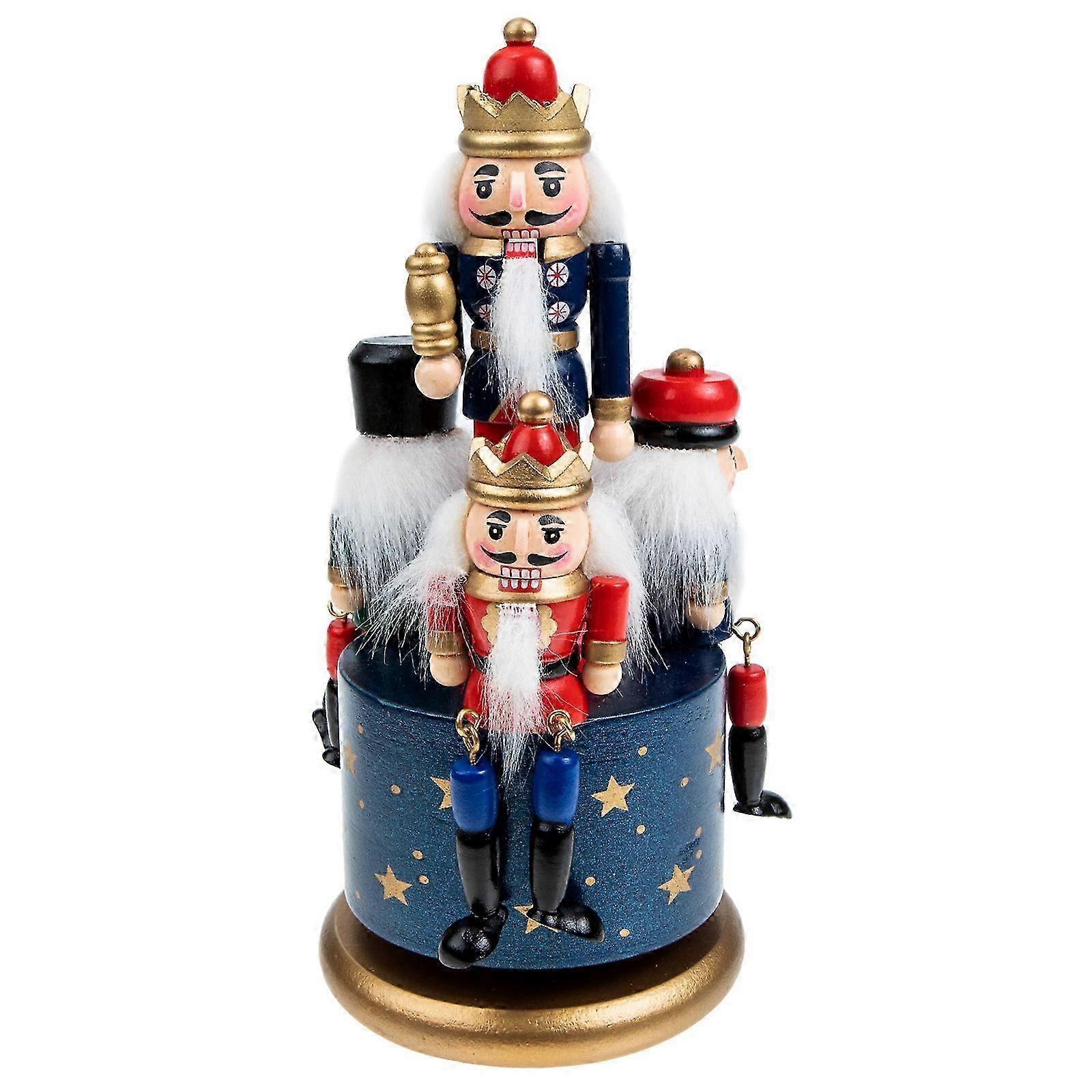 Rotating Nutcracker Music Box Blue