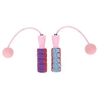 Draadloze springtouw kogellager TangleFree antislip handvat touwloos springtouw (roze)