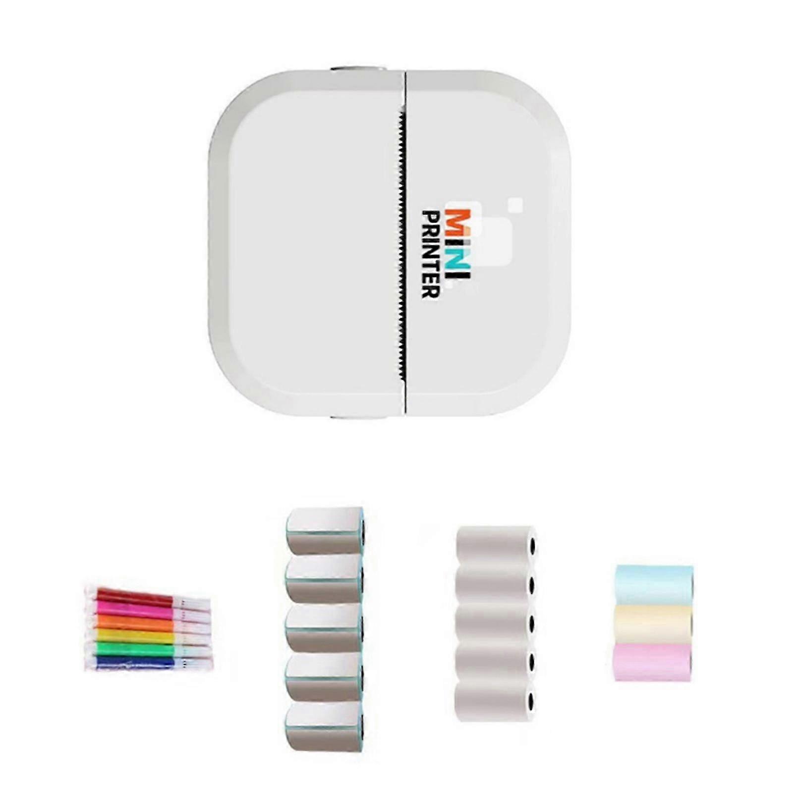 Lightweight Label Printer With OCR Technology For Students Homework Stickers Wireless Rechargeable Kit Multicolor