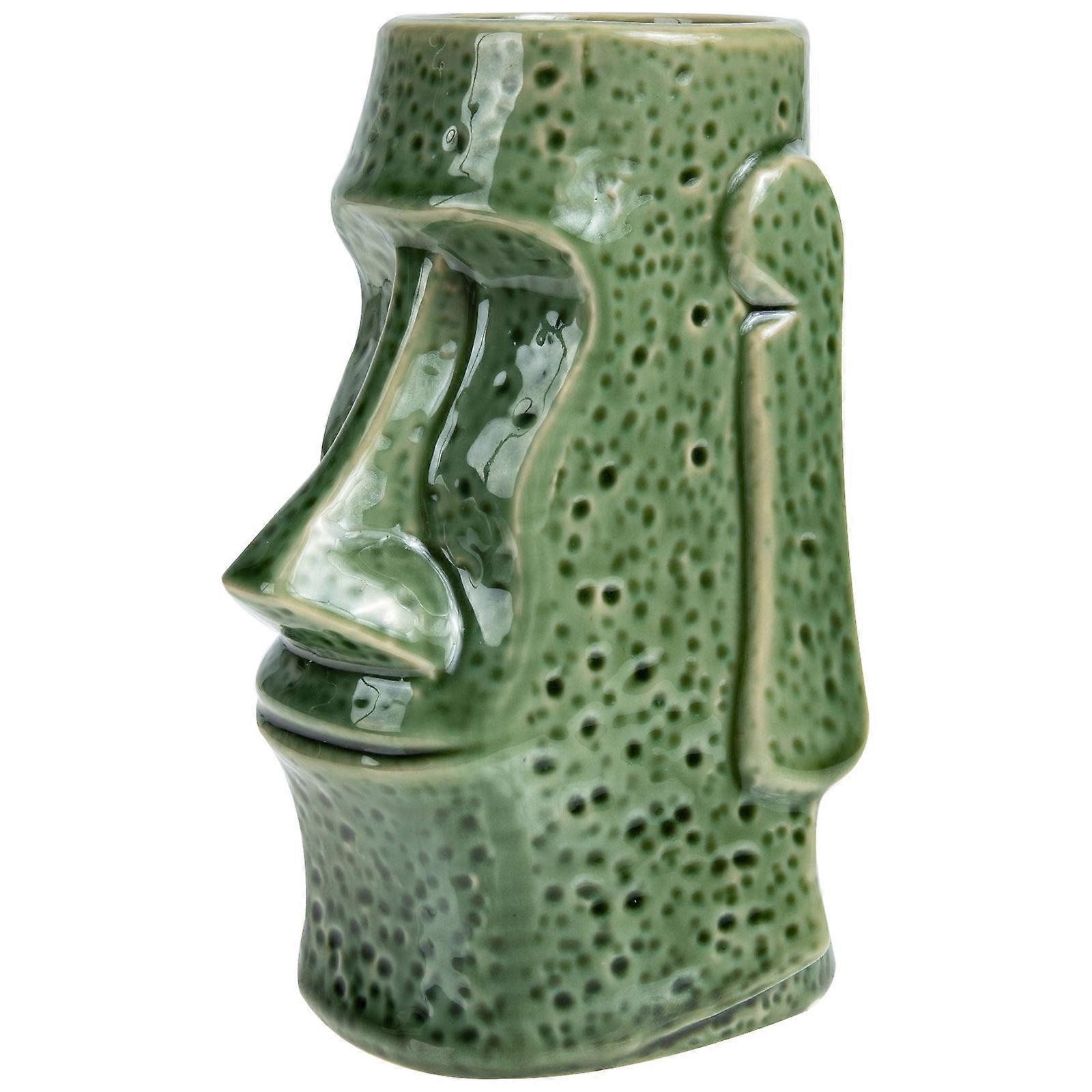Creative Ceramic Tiki Cocktail Glasses for Drinking Green
