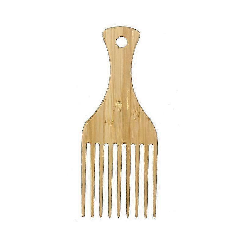 Bamboo Afro Pick Comb Dual-Sided