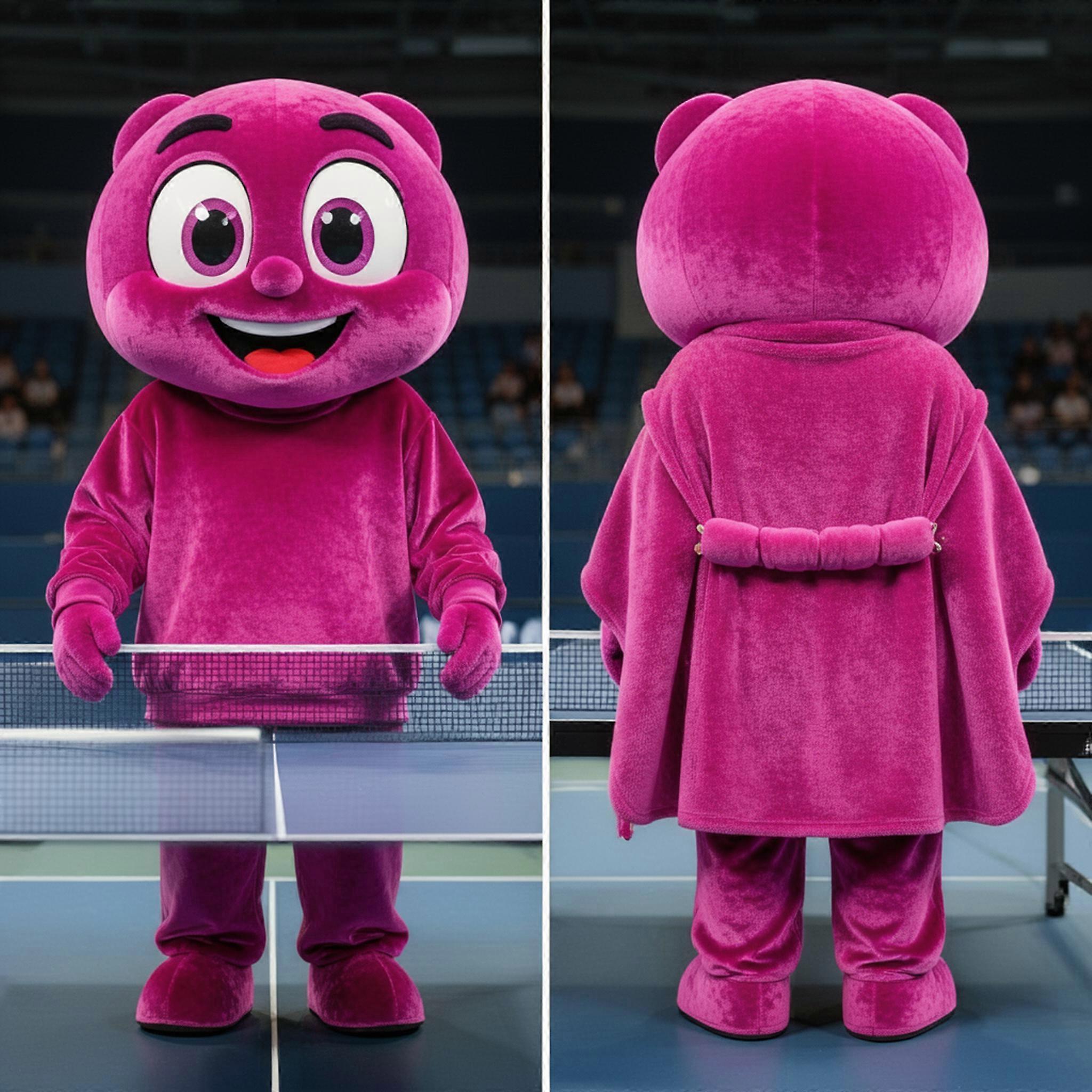 MASTICOT Magenta Broad Shouldered Ping Pong Table Mascot