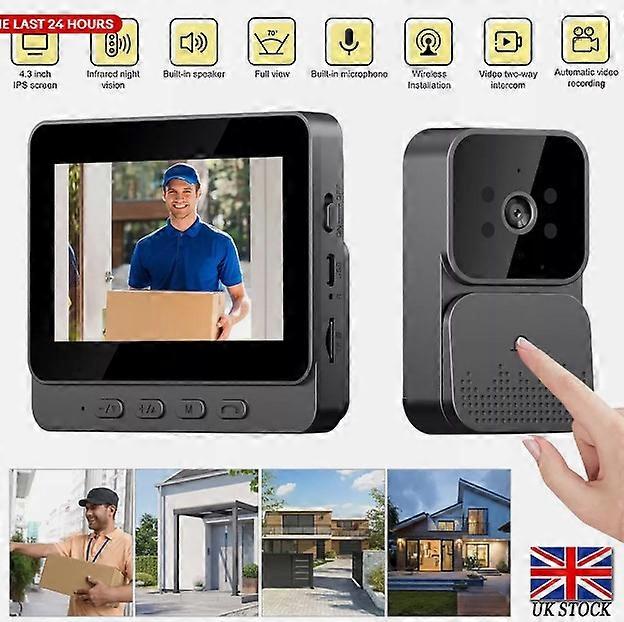 WiFi Wireless Smart Doorbell Video Phone Security Camera Door Bell Ring Intercom