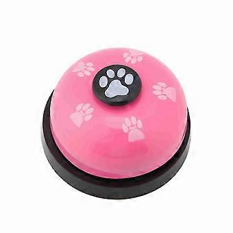 Stevige, duurzame, schattige huisdierbel met cartoonprint, geschikt voor honden en katten, interactief speelgoed (roze)