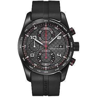 Porsche Design chronotimer Collection Swiss automatisk analog man Watch med gummi armbånd 6010.1.04.005.05.2