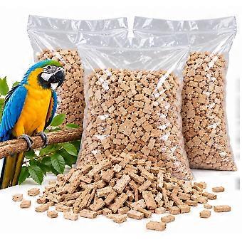 3pk OF 6 Litre Natural Coarse Beech Chips Bird Parrot Cage Bedding Covering