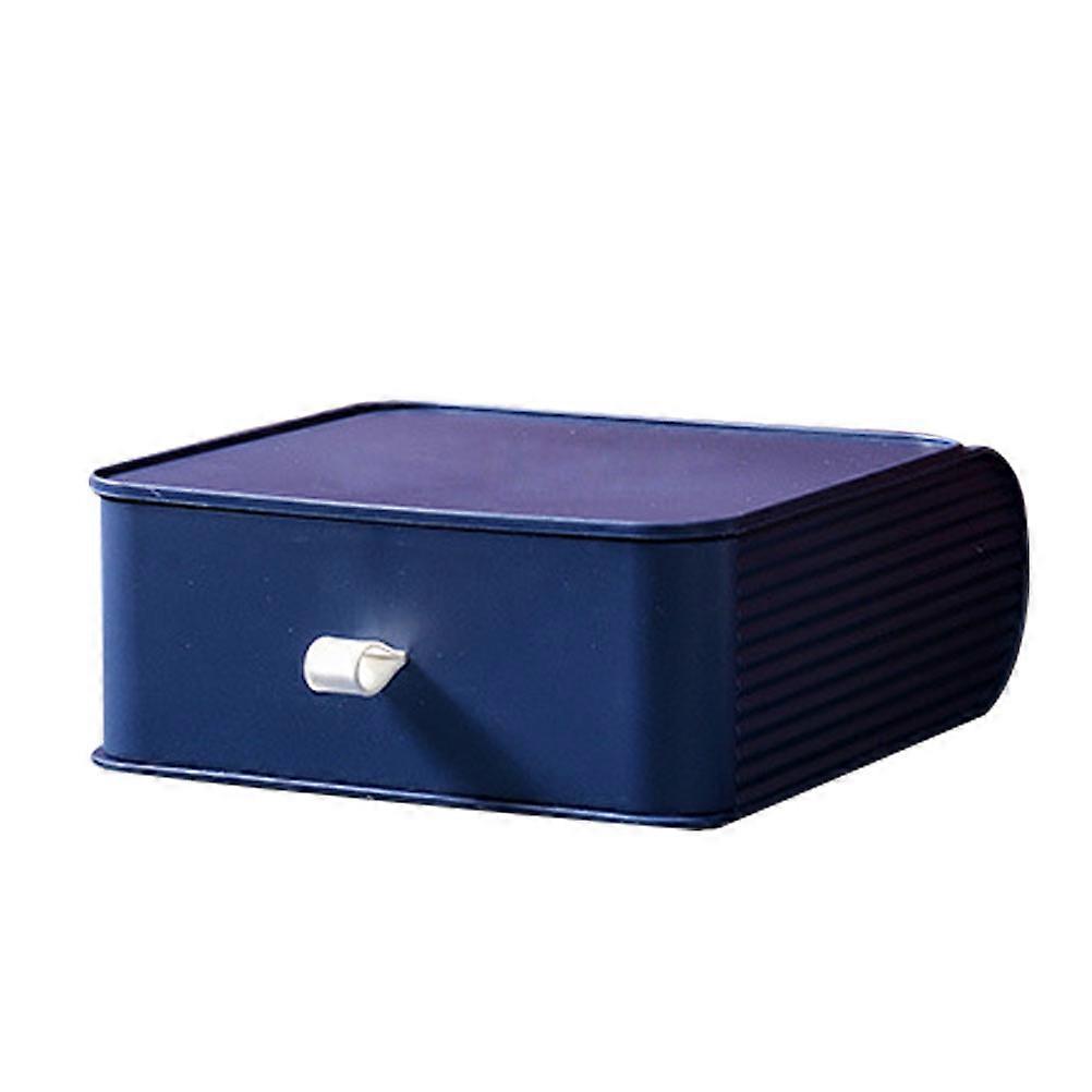 1Pcs Blue Plastic Drawer Type Box for Storage Use Desktop Storage Container