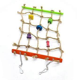Birds Bite Toy Colorful Wood and Rope for 2Pcs Parrot Playtime