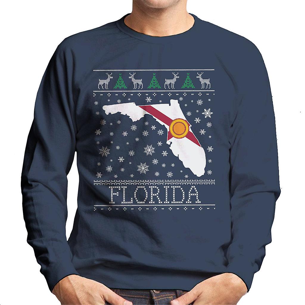 Florida jul sticka mönster mäns tröja