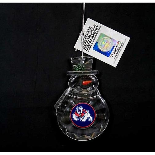 Fresno State Bulldogs NCAA Acrylic Traditional Snowman Ornament