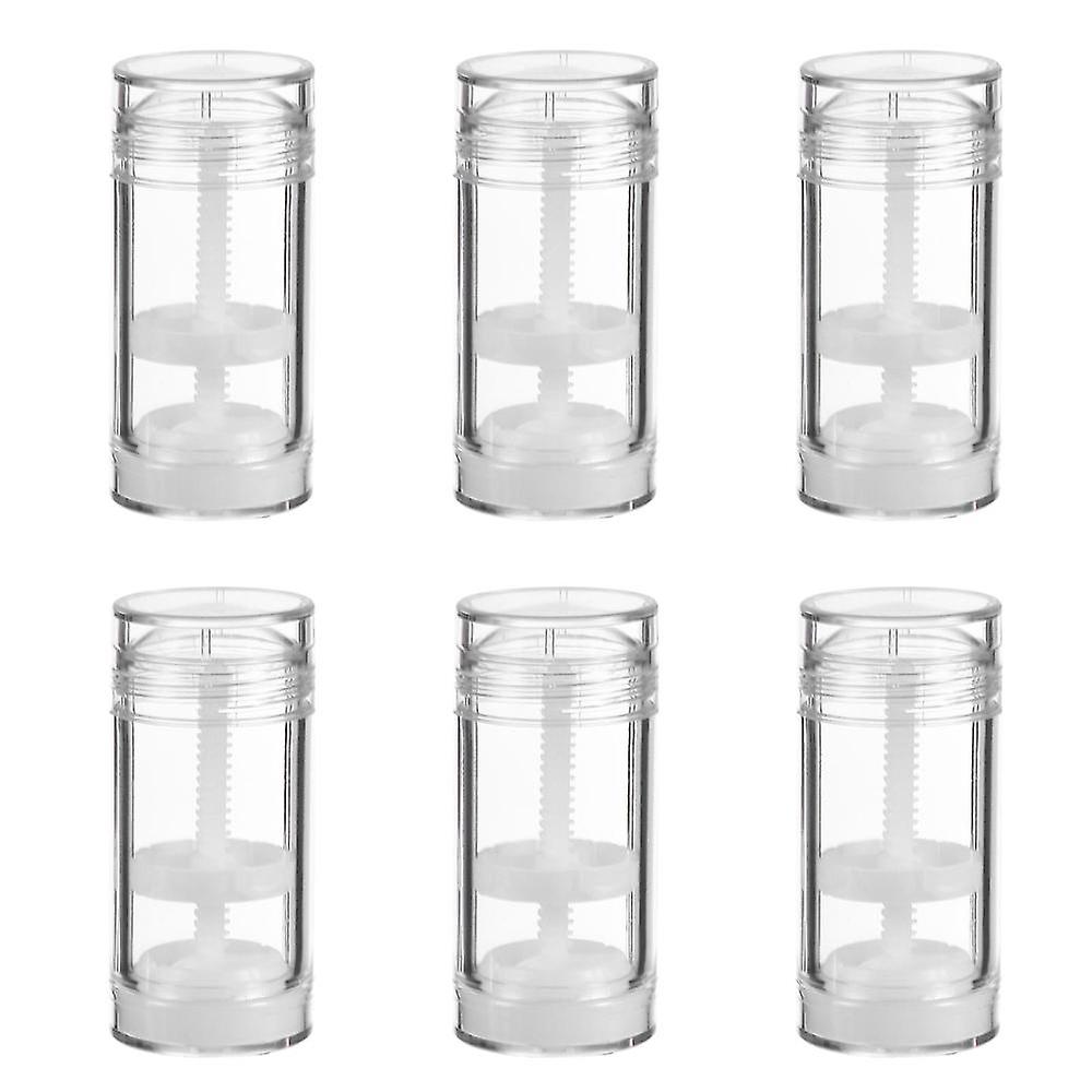 6pcs 50ml Empty Deodorant Containers Plastic Twist-up Refillable Storage Bottles