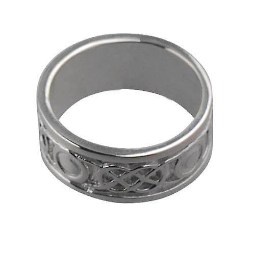 Silver 8mm Celtic Wedding Ring Size Q
