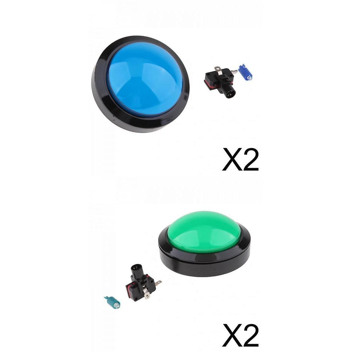 4 Pieces Dome Shaped Jumbo LED Illuminated Push