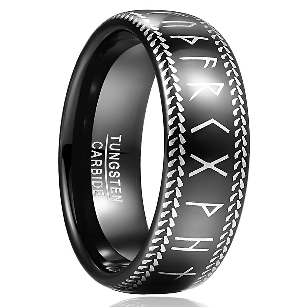 8mm Width Men's Tungsten Carbide Steel Ring