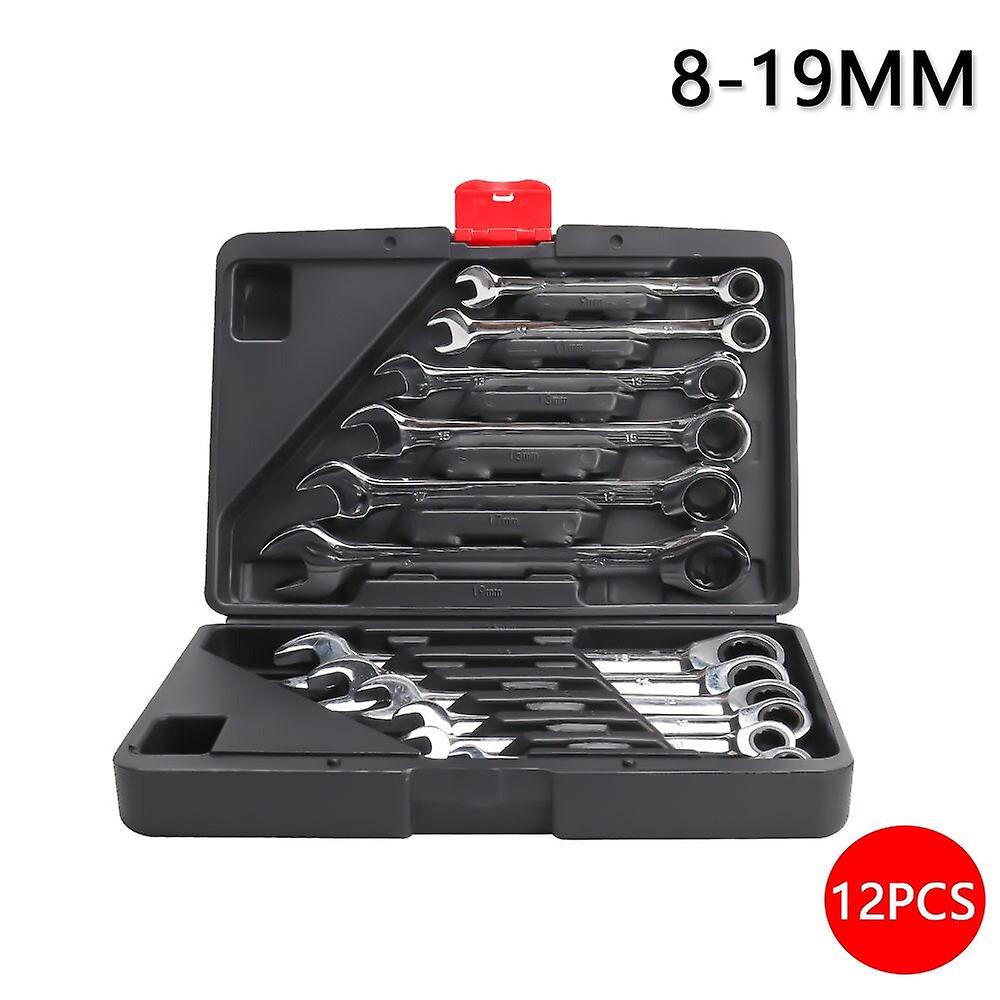 Ratchet Combination Metric Wrench Tooth Gear Ring Torque And Socket Wrench Nut Tools For Repair A Set Of Wrench