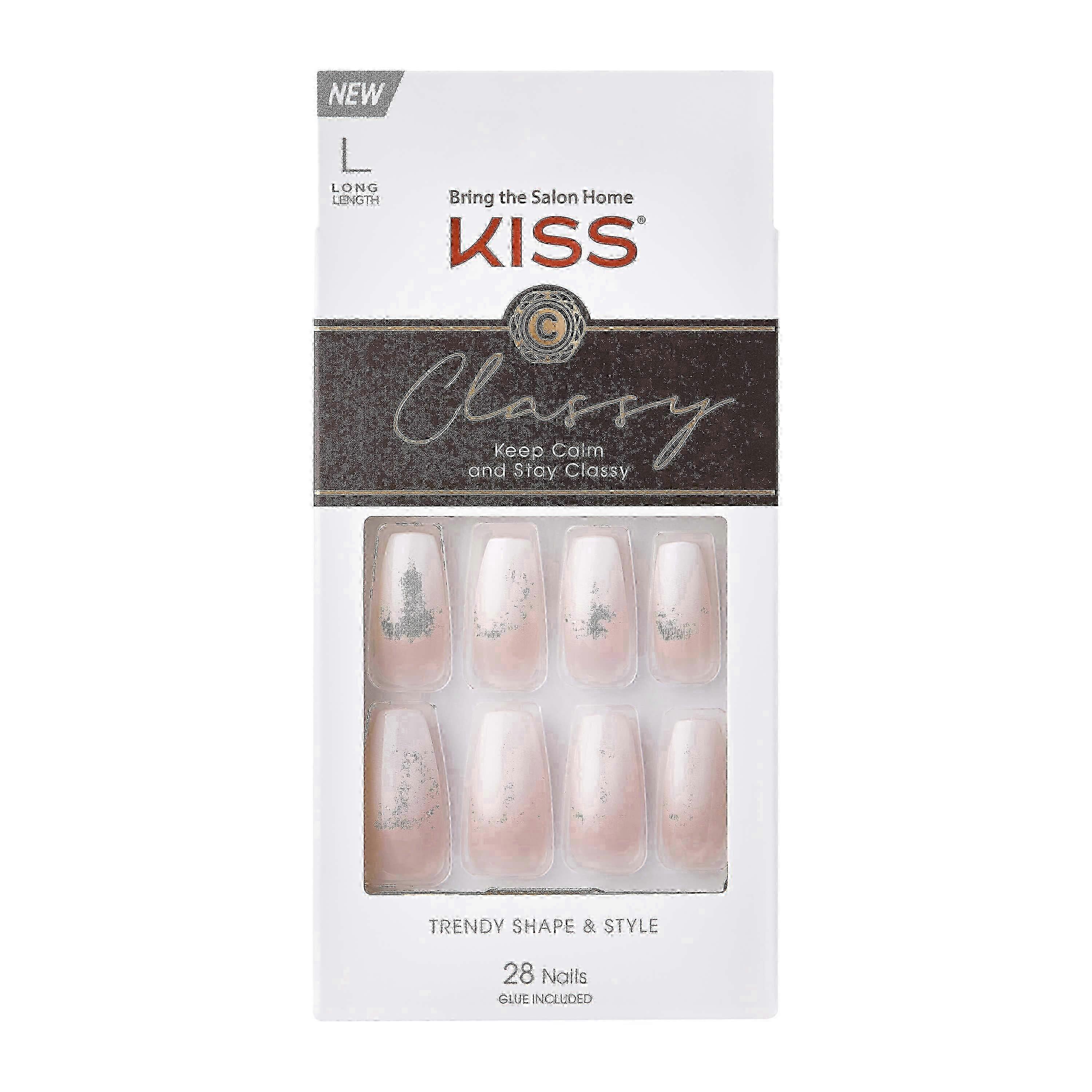 Kiss Classy 长指甲,棺材,28 个