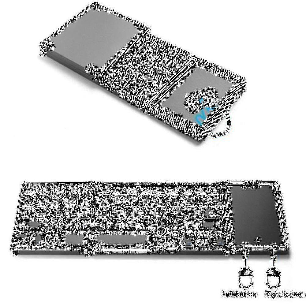 Portable Mini Folding Wireless Bluetooth 5.1 Keyboard With 3channels Connection For Windows Android