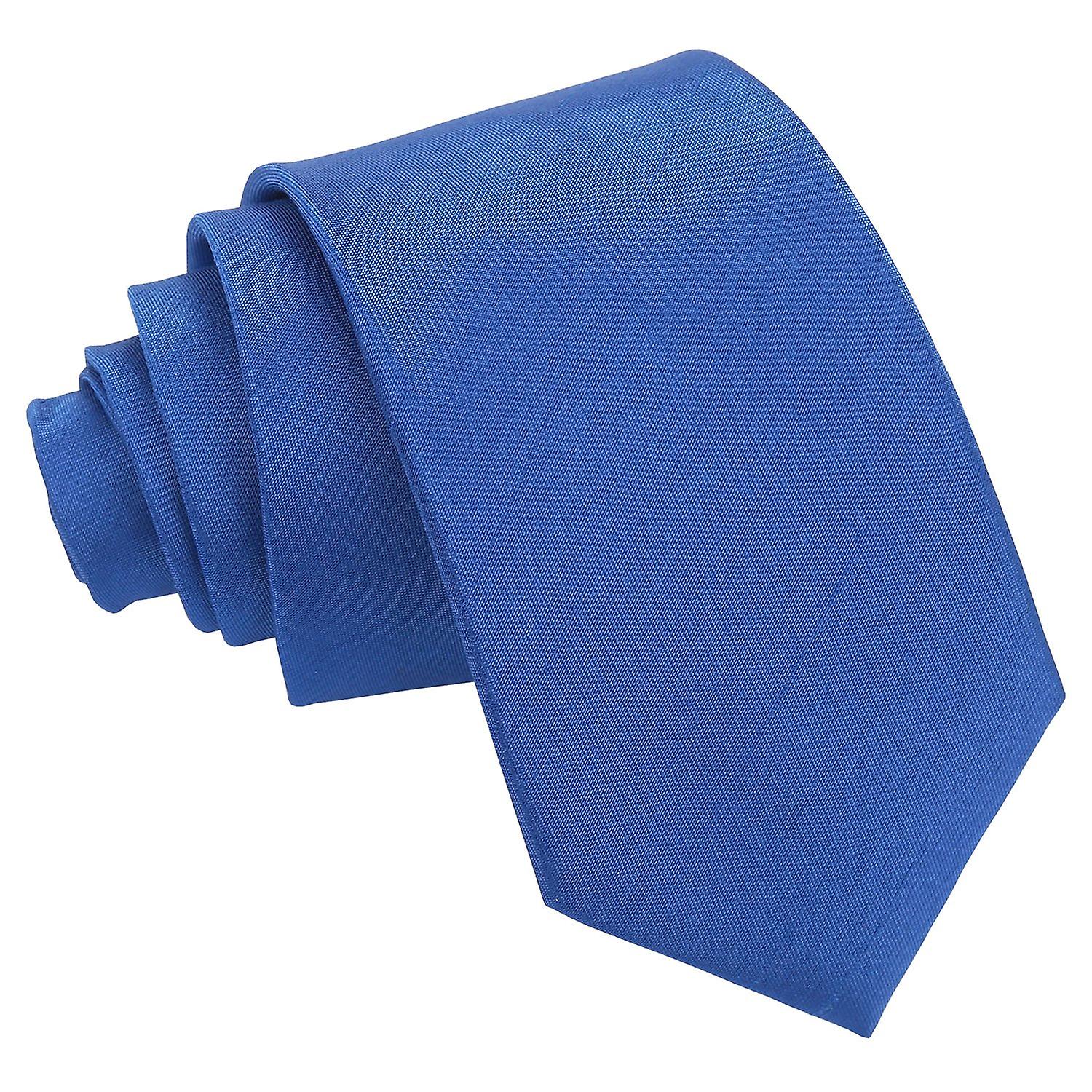Royal Blue Plain Shantung Slim Tie