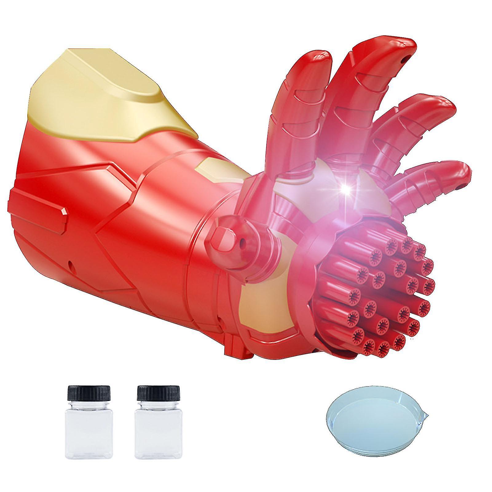 Electric Bubble Machine With Light Handheld Bubble Maker With Light Innovative Steel Hand Shape Automatic Bubble Making Machine