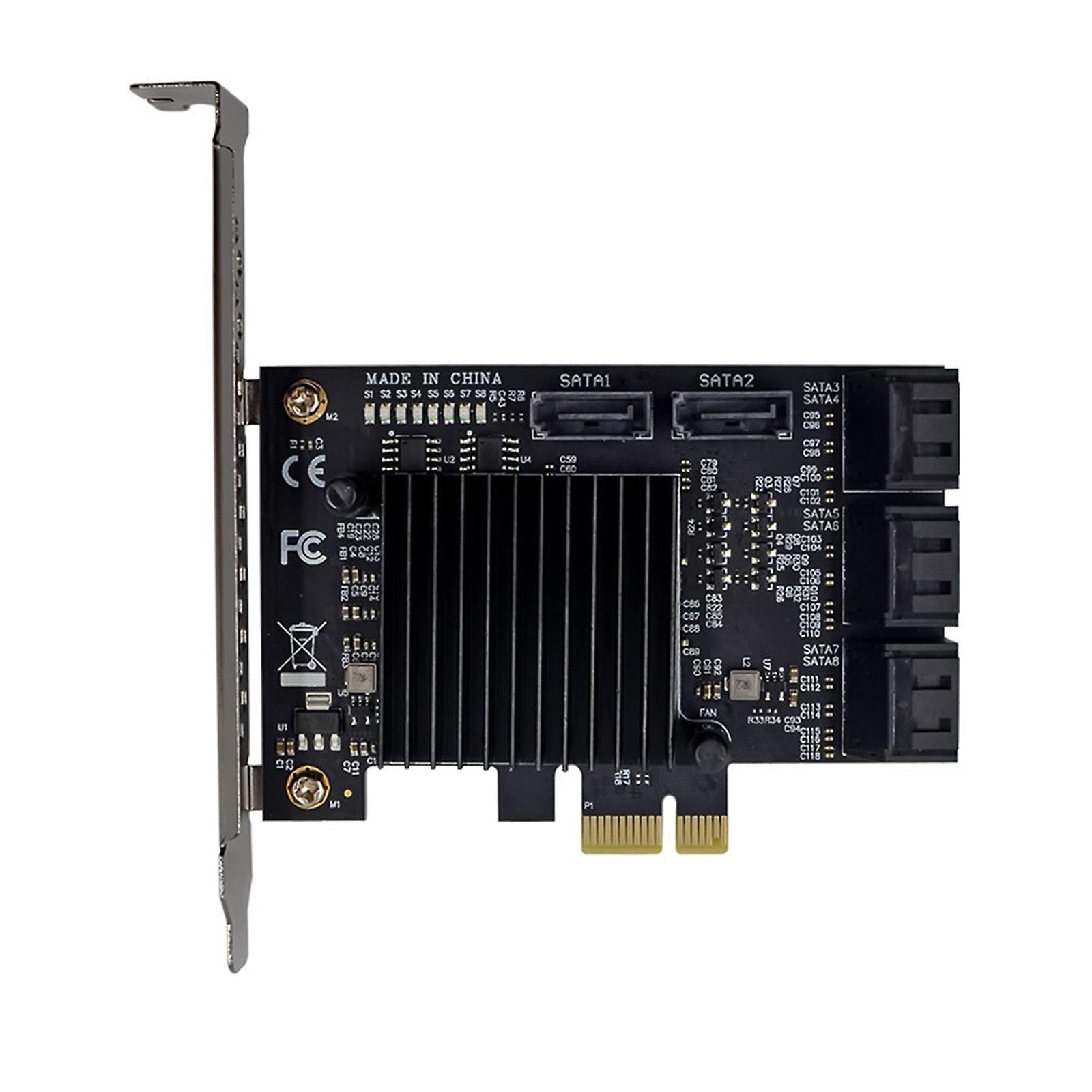 PCIe PCI for Express to SATA3.0 8-Port SATA-III Expansion Controller Card Adapte