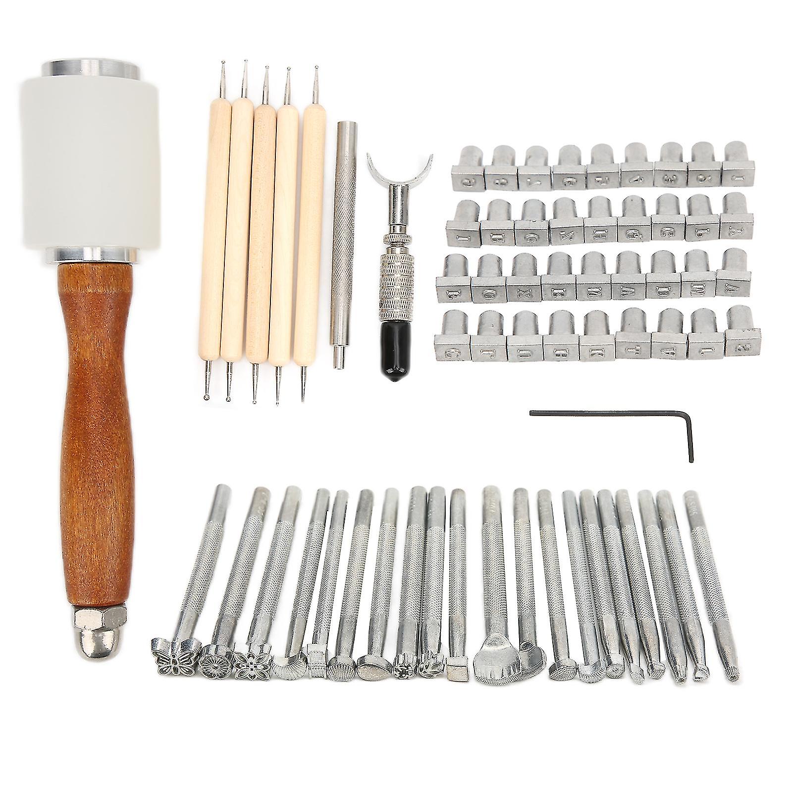 Leather Sculpture Stamping Tools Incisive Diy Durable Sturdy Convenient Leather Working Tools
