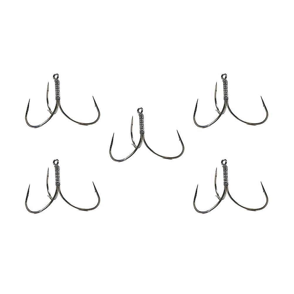 5pcs Treble Hooks Barb Fishing Hooks Professional Fish Hooks Three Claw Hooks Fishing Accessory For