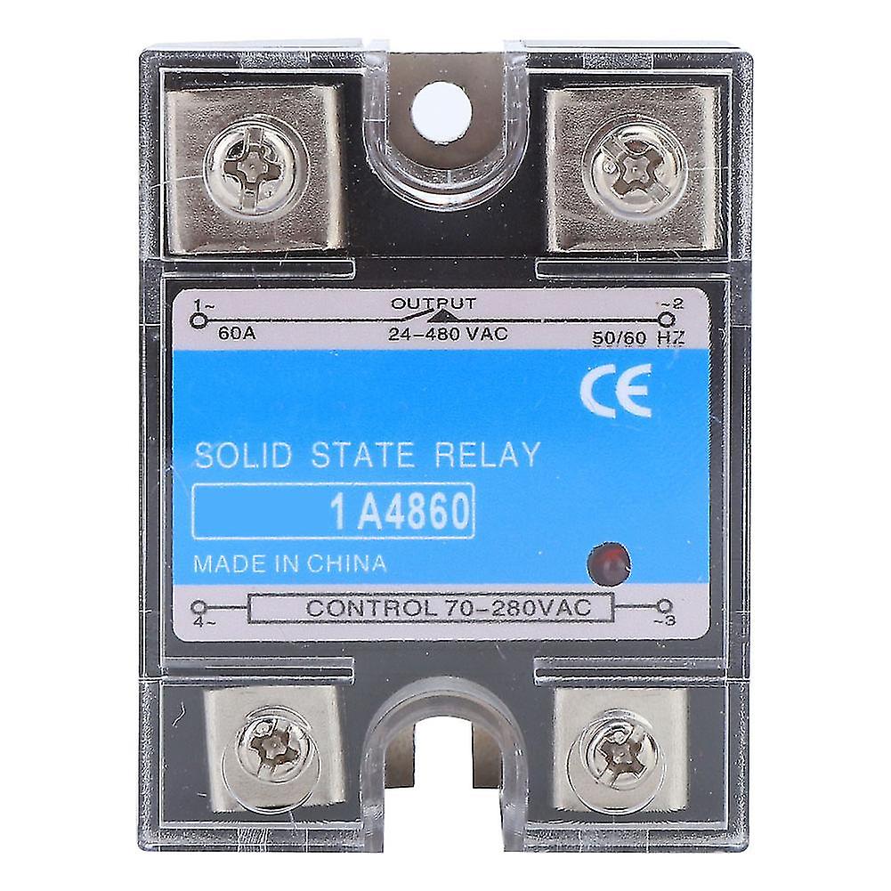 Single Phase Solid State Relay 70-280VAC Input 24-480VAC Load AC AC SSR Electrical Equipment for CNC Machinery(BERM-1 A4860（60A） )