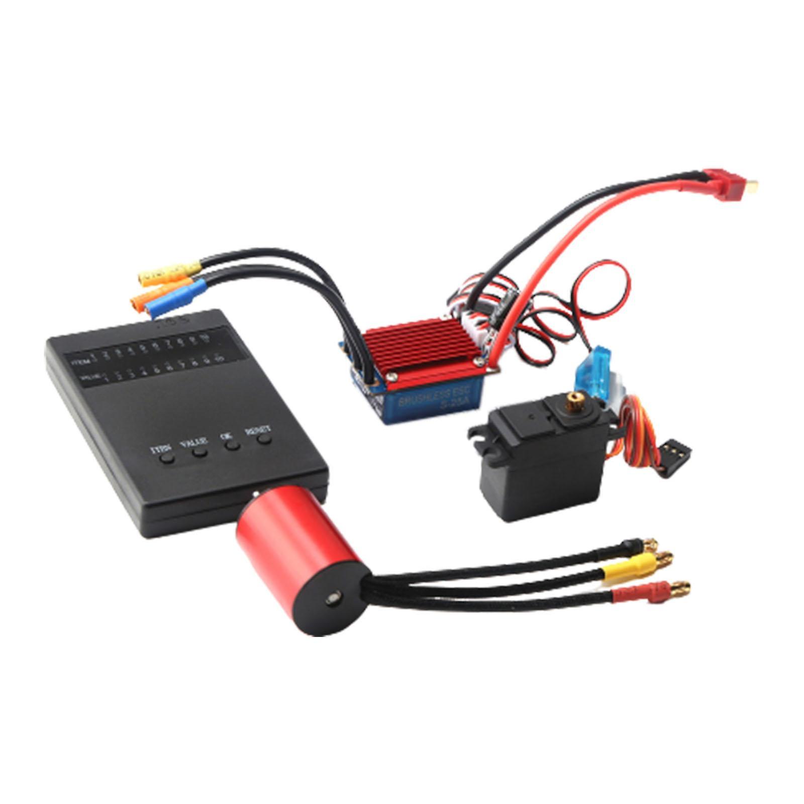 2430 Brushless Motor 25A ESC for 1/18 1/16 Remote Control Car Vehicles Model Red