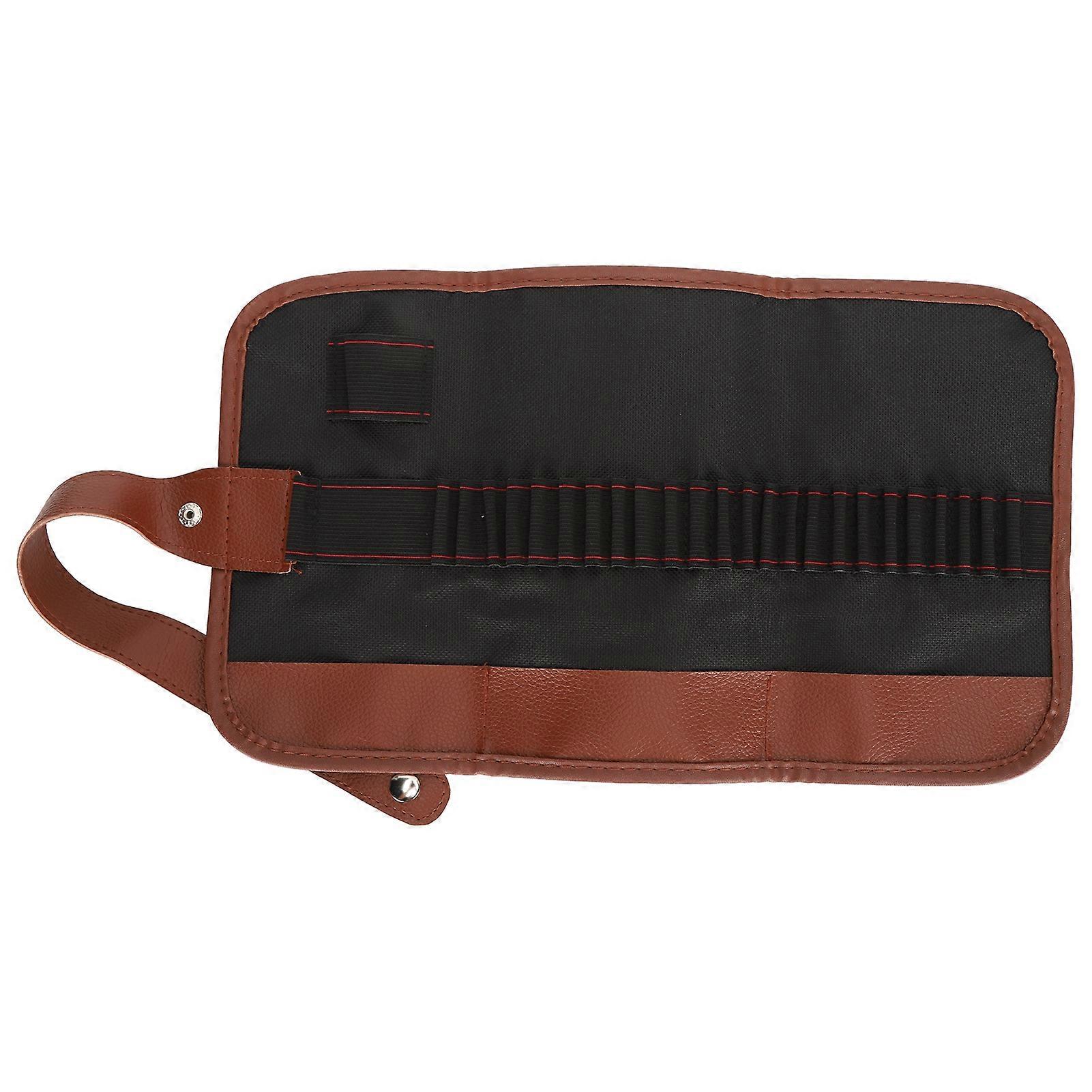 Pen Wrap Roll Pencil Case Canvas Bag Pouch Painting Tools Storage Stationery School Supplies24 Grids