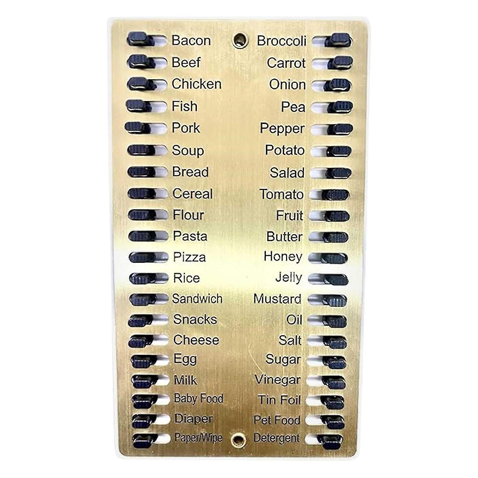 Liste d’épicerie en métal Liste de courses réutilisable Memory Reminder Board